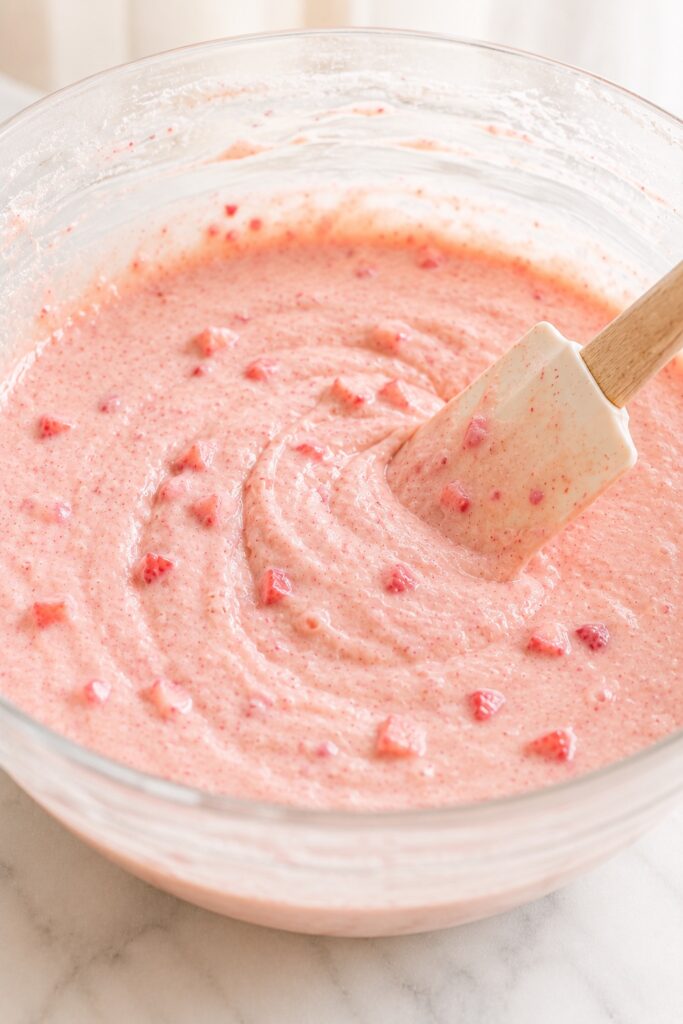 Strawberry Sheet Cake Batter Texture