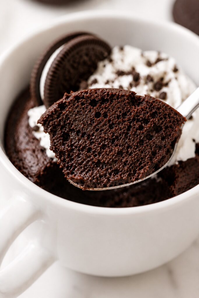 Oreo Mug Cake Crumb