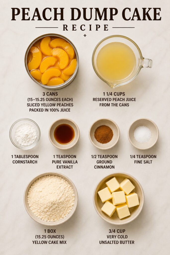 Peach Dump Cake Ingredients