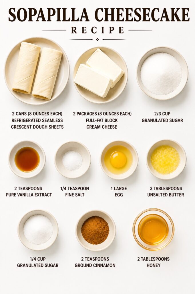 Sopapilla Cheesecake Ingredients