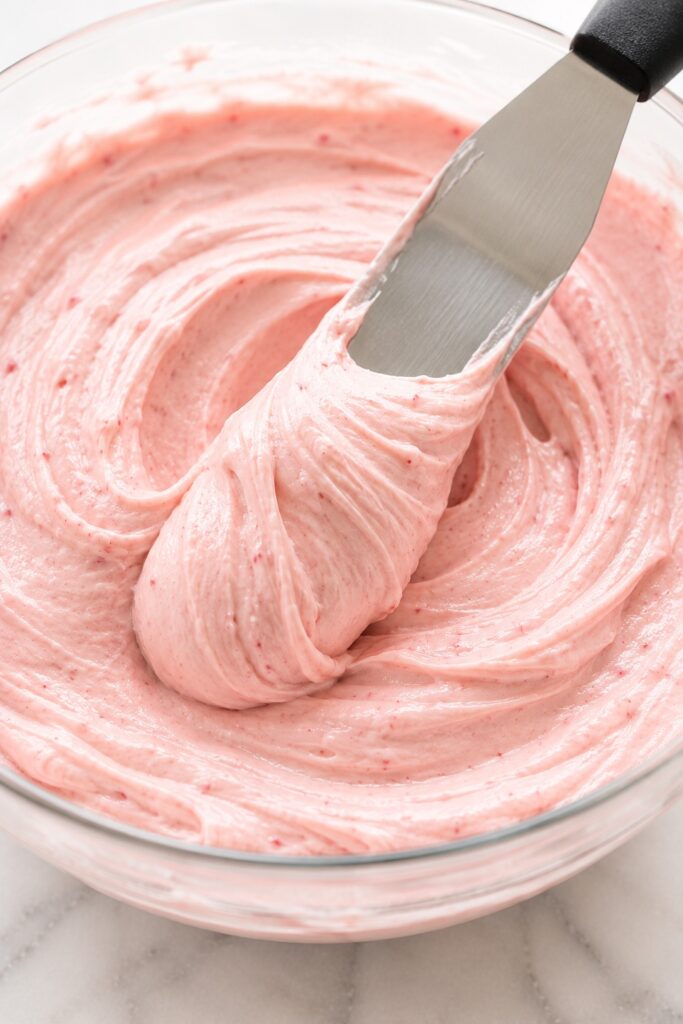 Strawberry Cream Cheese Frosting Texture