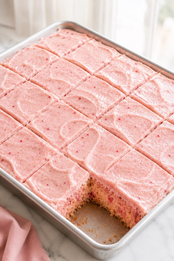 Strawberry Sheet Cake Homemade