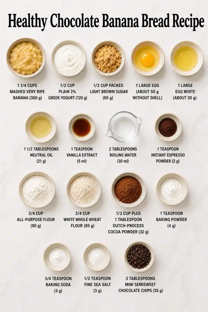 Chocolate Banana Bread Ingredients