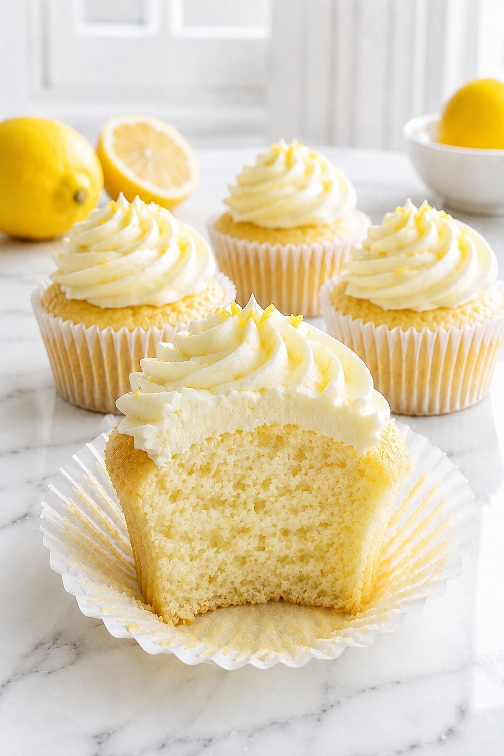 Lemon Cupcakes with Lemon Buttercream