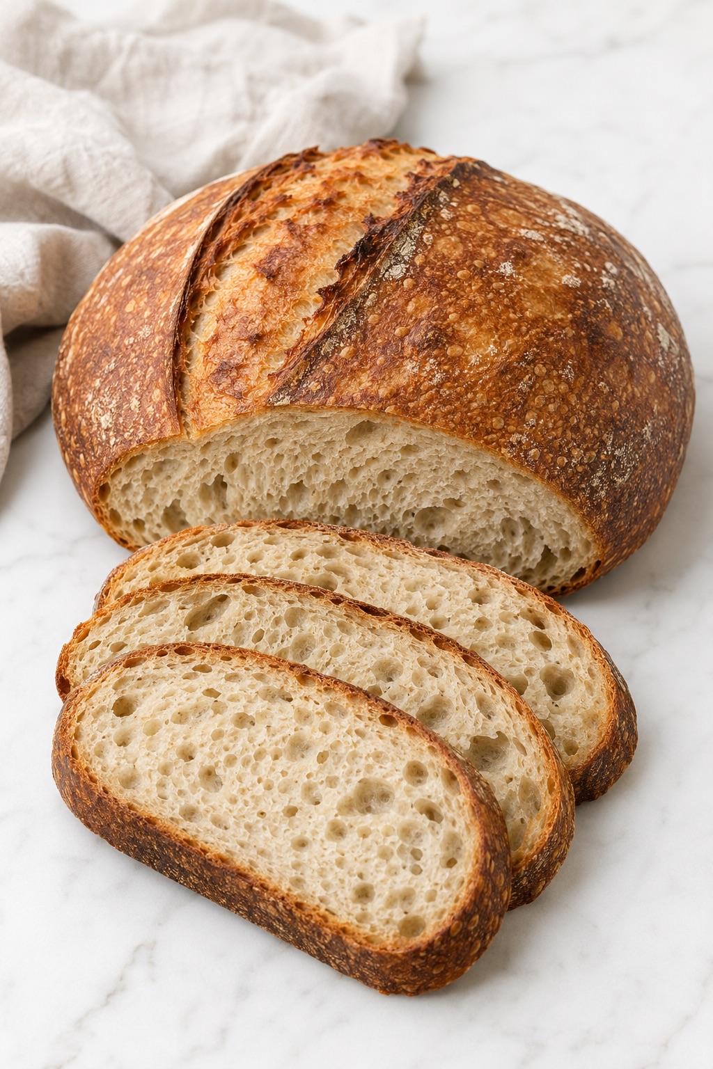 Sourdough Bread Recipe (Crisp Crust & Chewy Crumb)