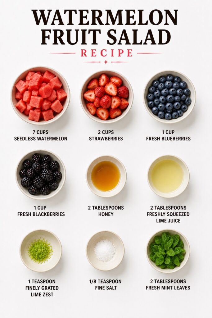 watermelon fruit salad ingredients