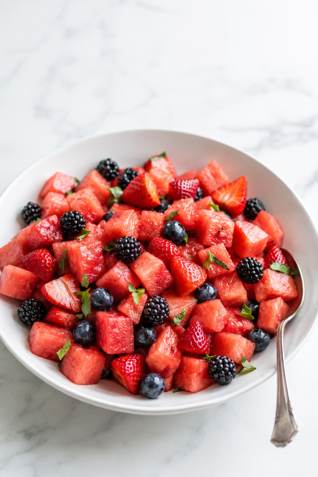 Watermelon Fruit Salad (Sweet, Juicy & Refreshing)